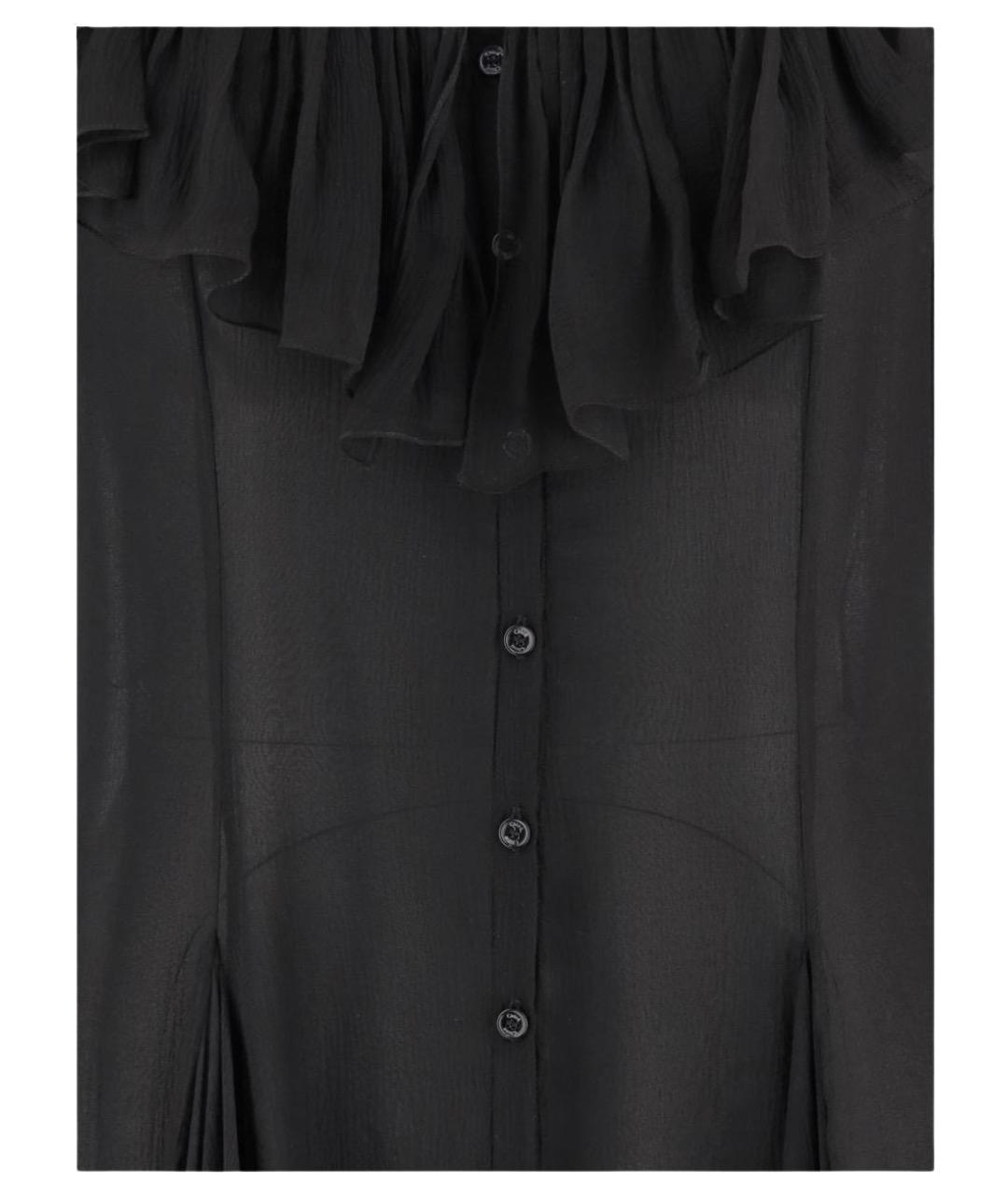 CHLOE Черное шелковое повседневное платье, фото 3