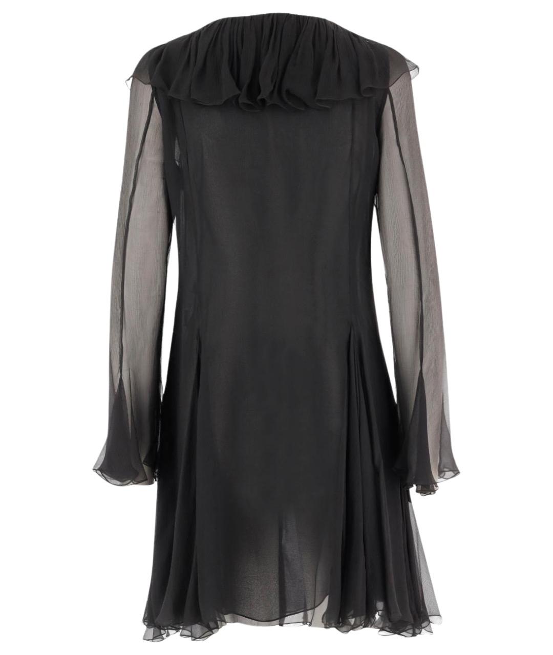 CHLOE Черное шелковое повседневное платье, фото 2