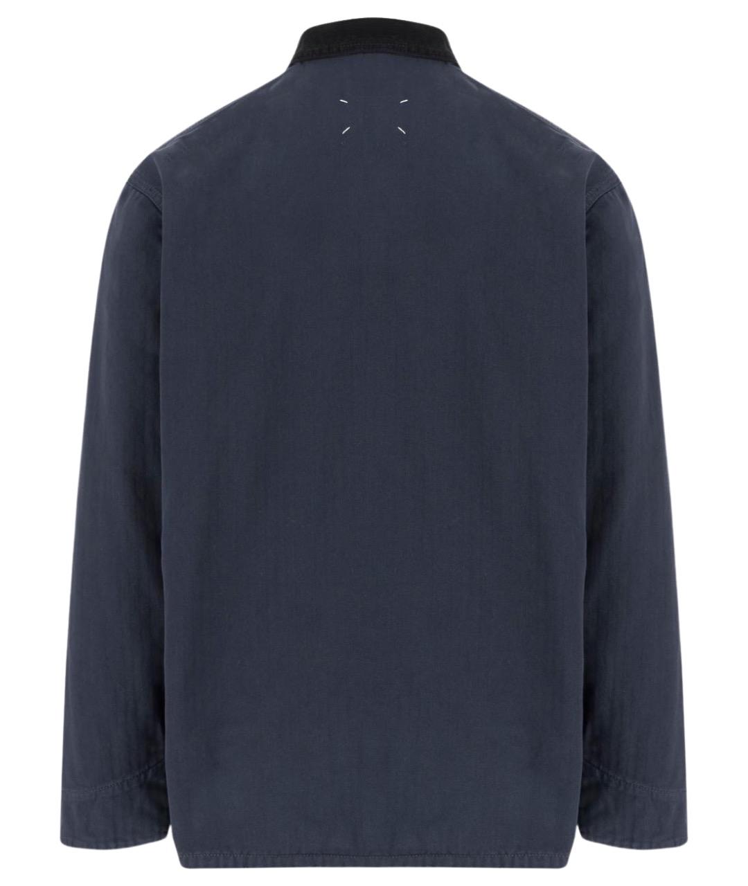MAISON MARGIELA Синяя хлопковая кэжуал рубашка, фото 2