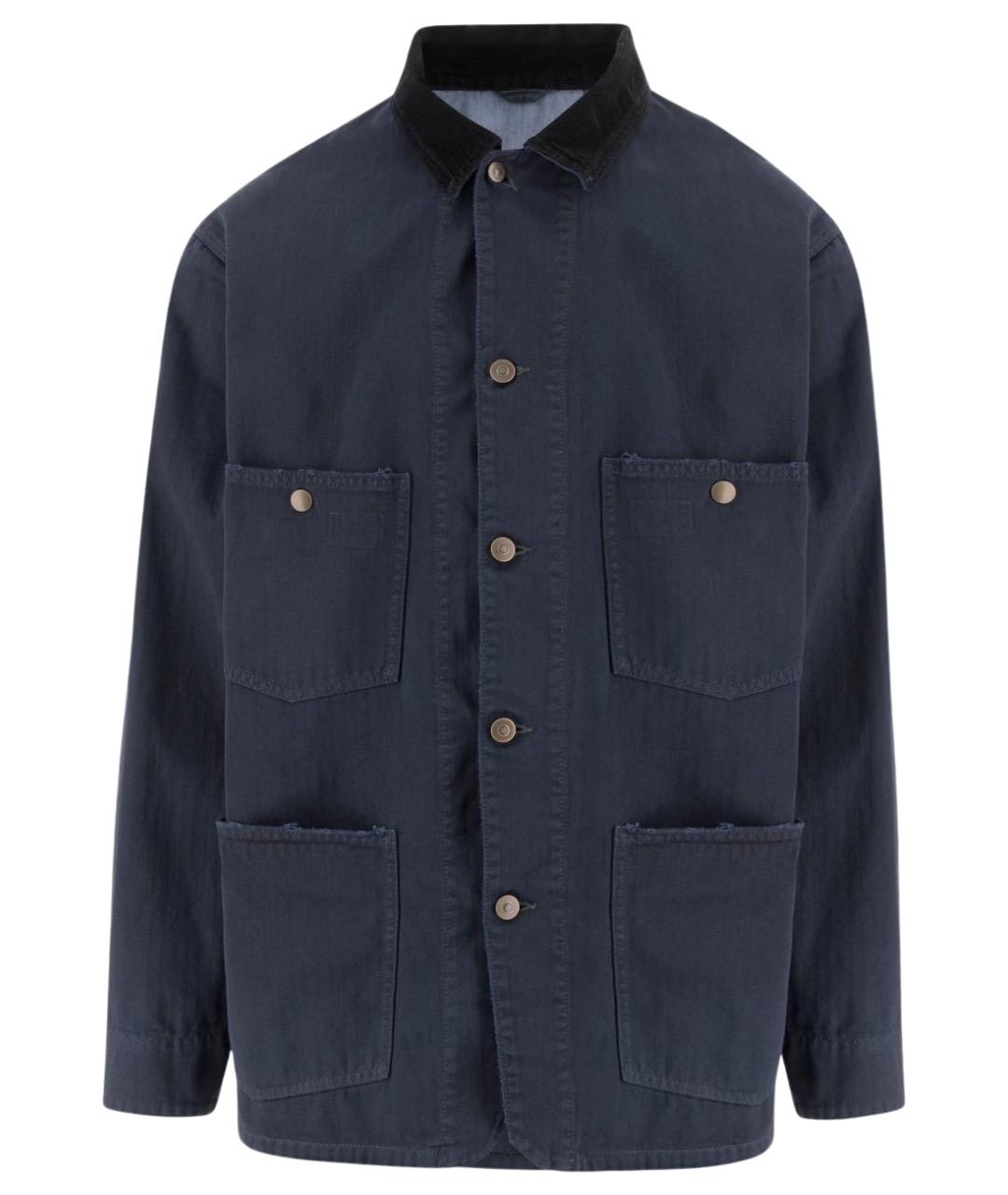 MAISON MARGIELA Синяя хлопковая кэжуал рубашка, фото 1