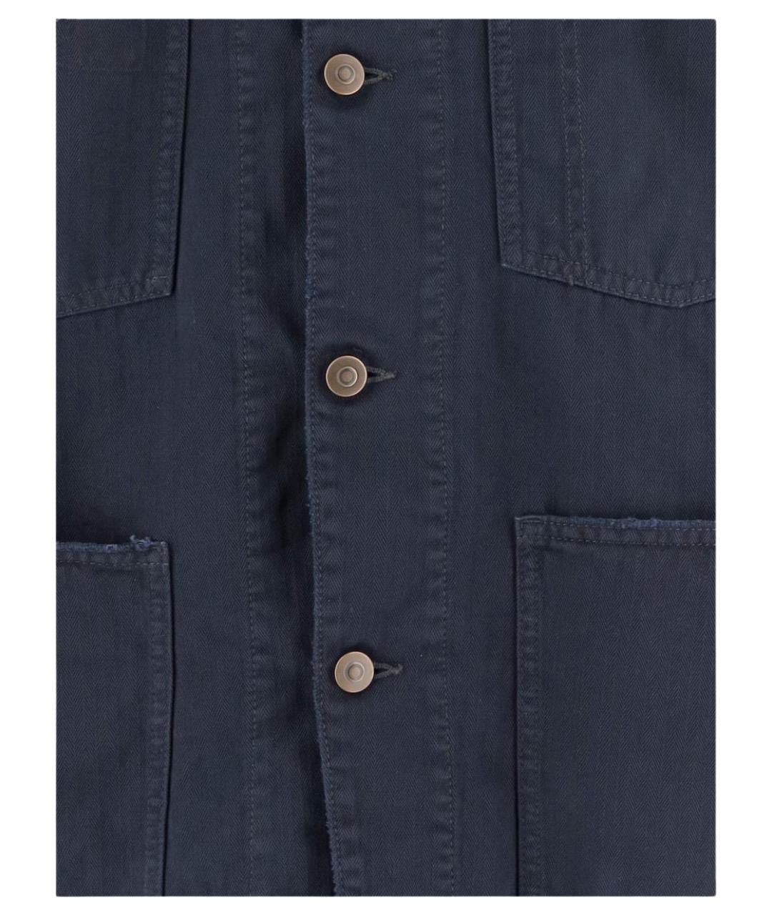 MAISON MARGIELA Синяя хлопковая кэжуал рубашка, фото 3