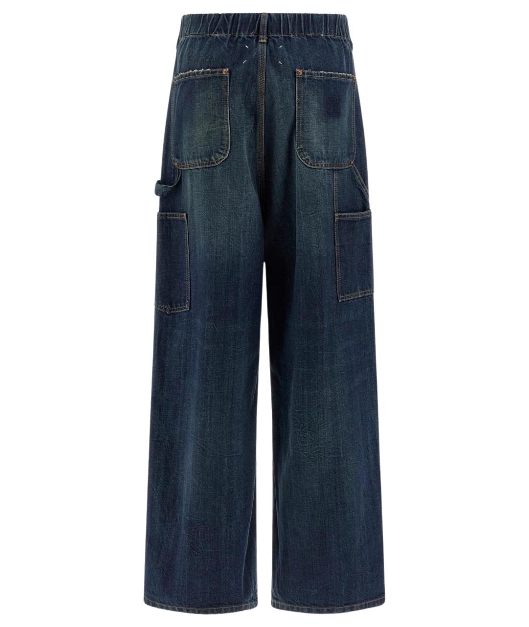 MAISON MARGIELA Синие хлопковые прямые джинсы, фото 2