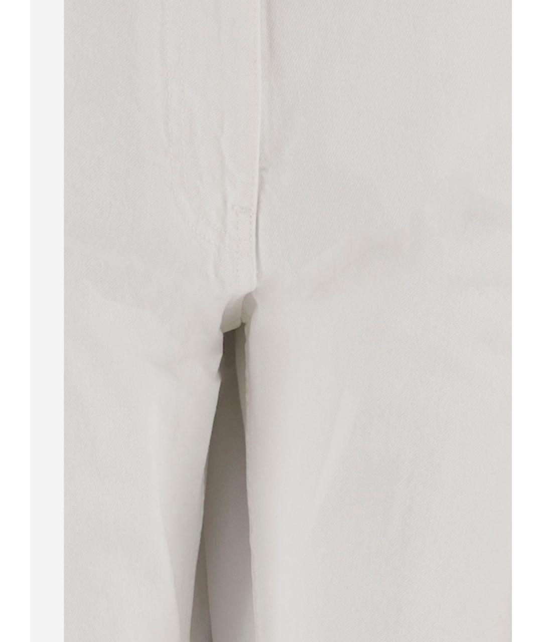 DARKPARK Белые хлопковые прямые джинсы, фото 3