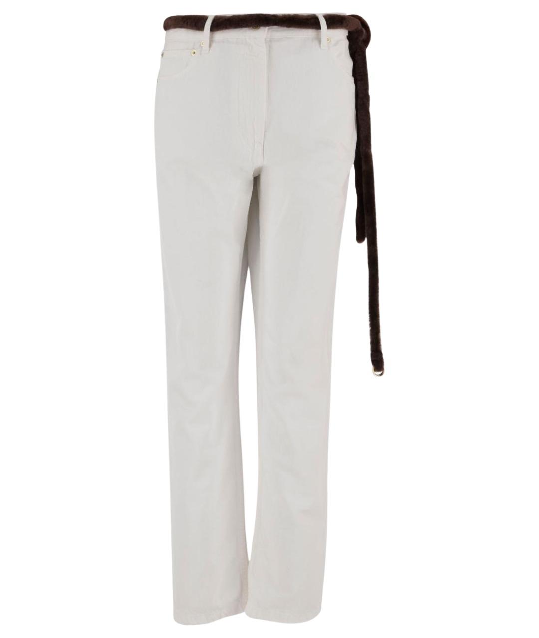 DARKPARK Белые хлопковые прямые джинсы, фото 1