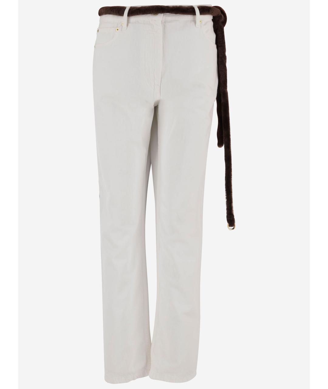 DARKPARK Белые хлопковые прямые джинсы, фото 4