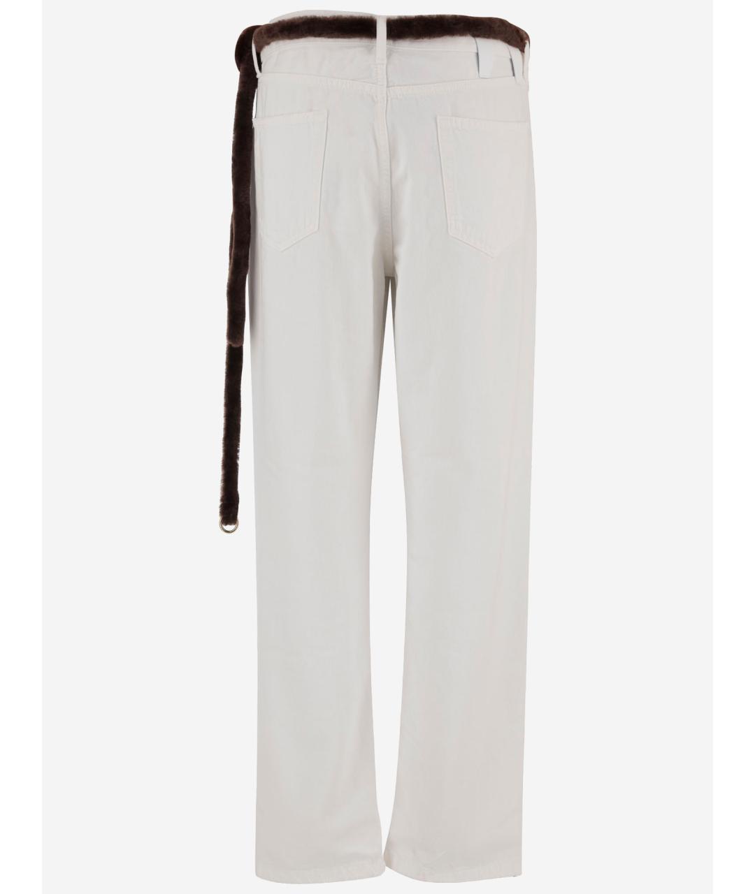 DARKPARK Белые хлопковые прямые джинсы, фото 2