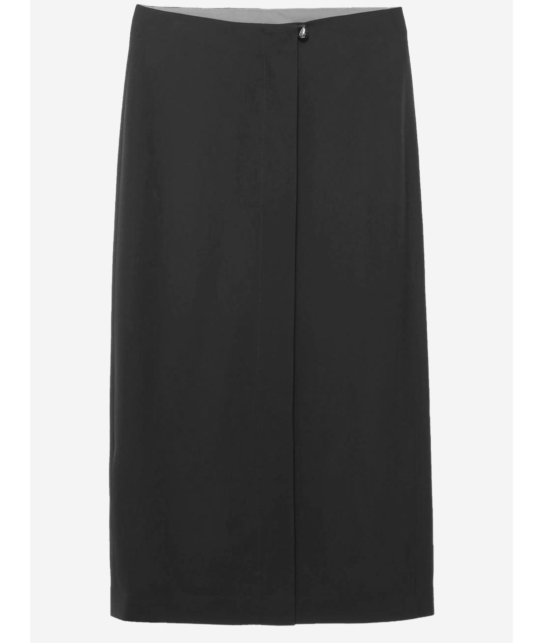 Carven Черная ацетатная юбка миди, фото 2