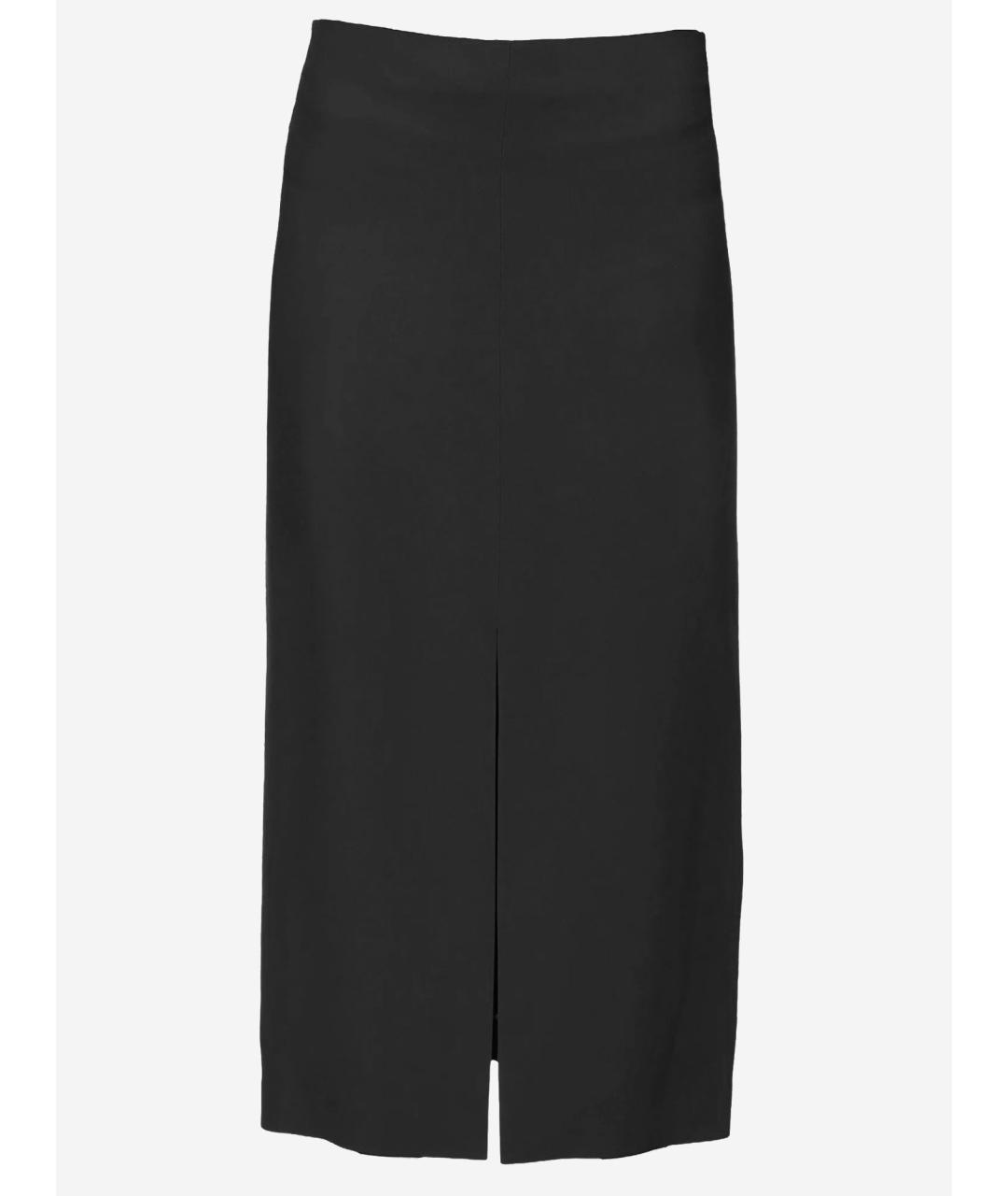 Carven Черная ацетатная юбка миди, фото 4