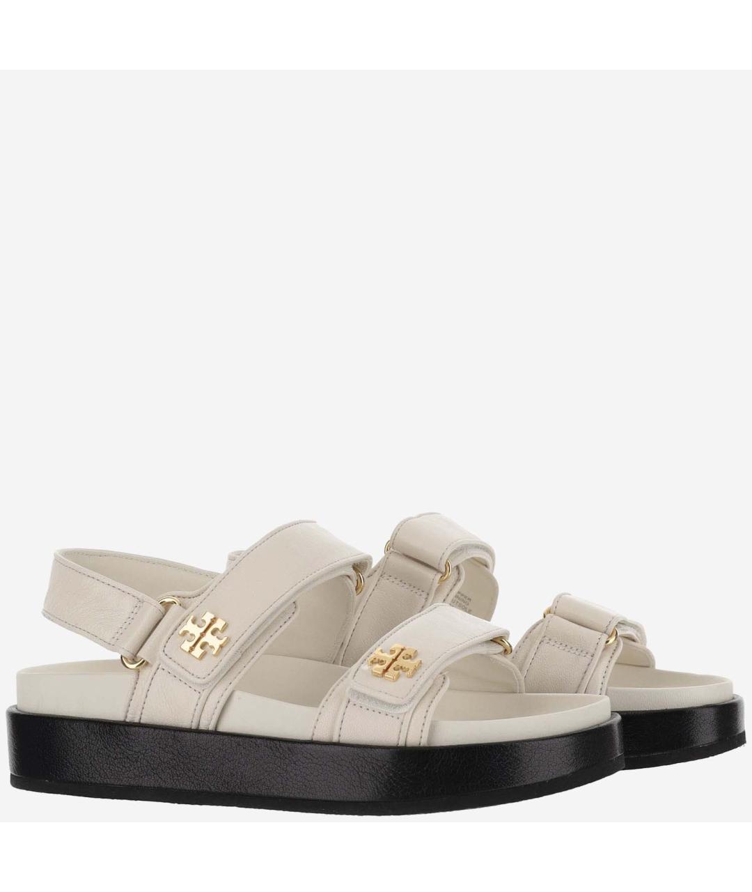 TORY BURCH Белые кожаные босоножки, фото 3