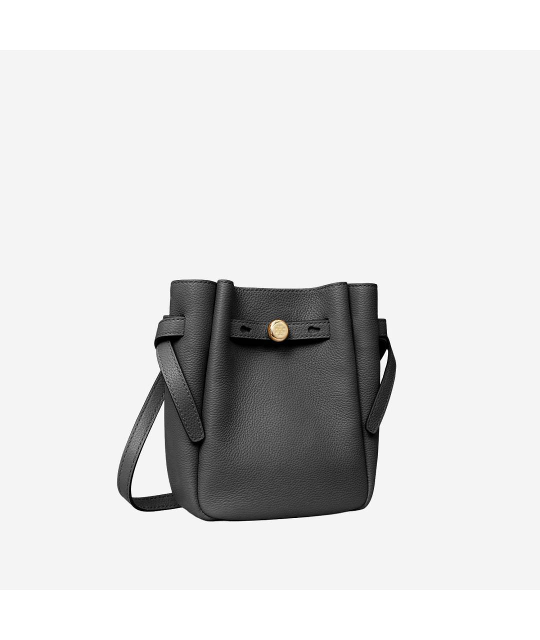 TORY BURCH Черная кожаная сумка через плечо, фото 2