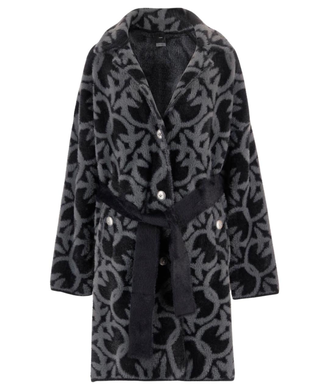 PINKO Серое полиамидовое пальто, фото 1