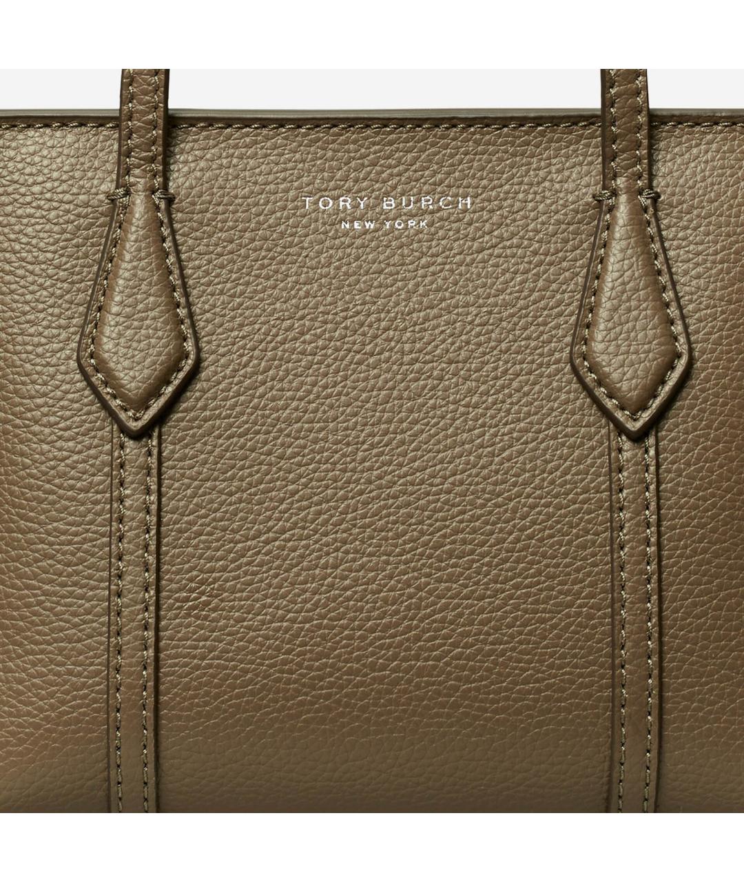 TORY BURCH Коричневая кожаная сумка тоут, фото 4