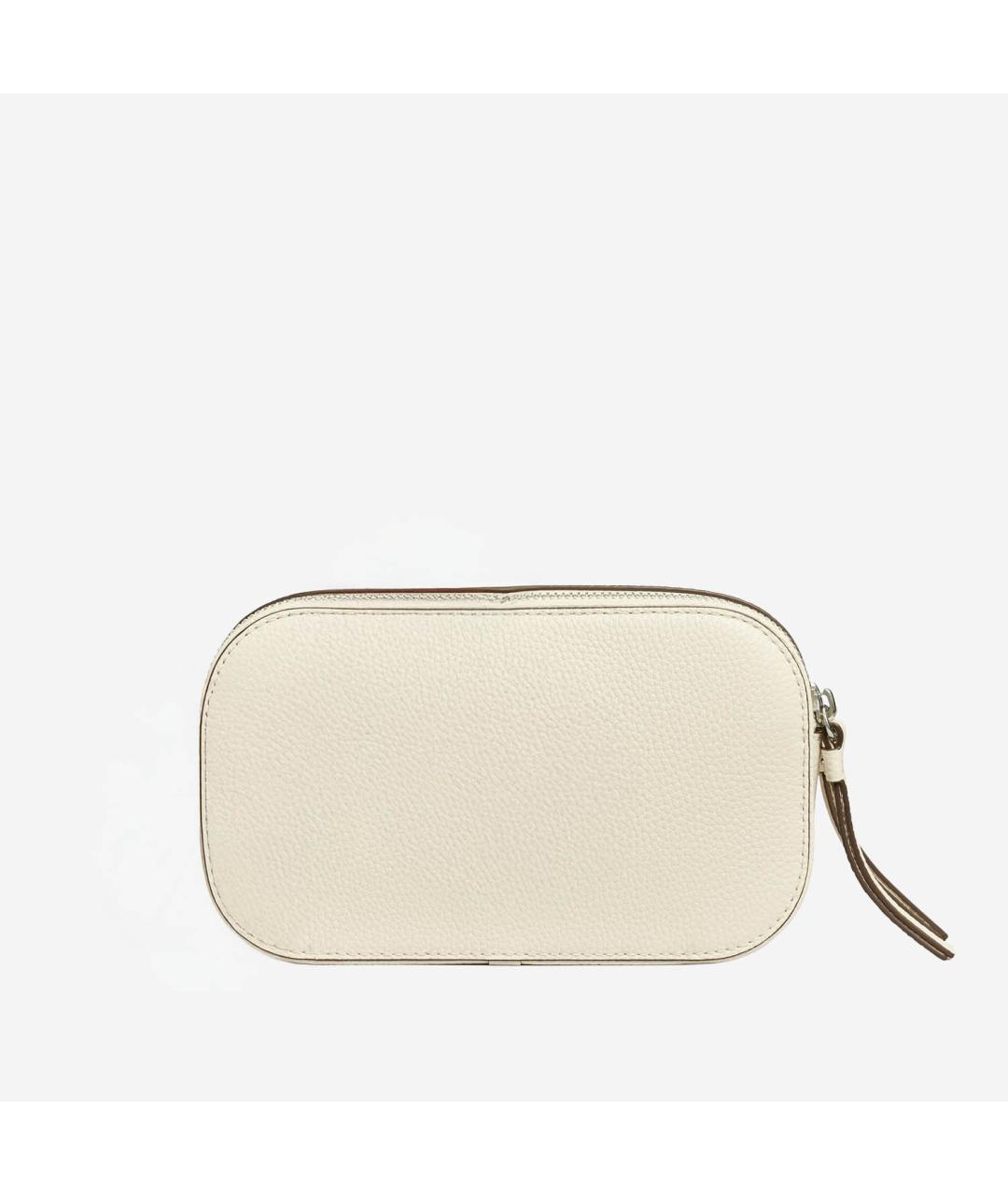 TORY BURCH Бежевая кожаная сумка через плечо, фото 3