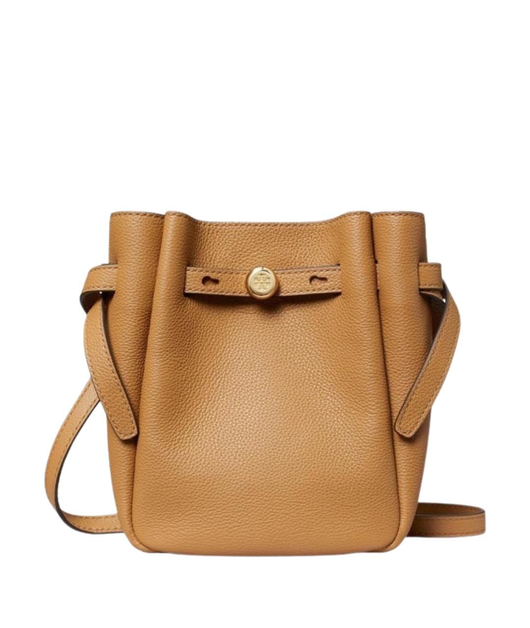 TORY BURCH Бежевая кожаная сумка через плечо, фото 1