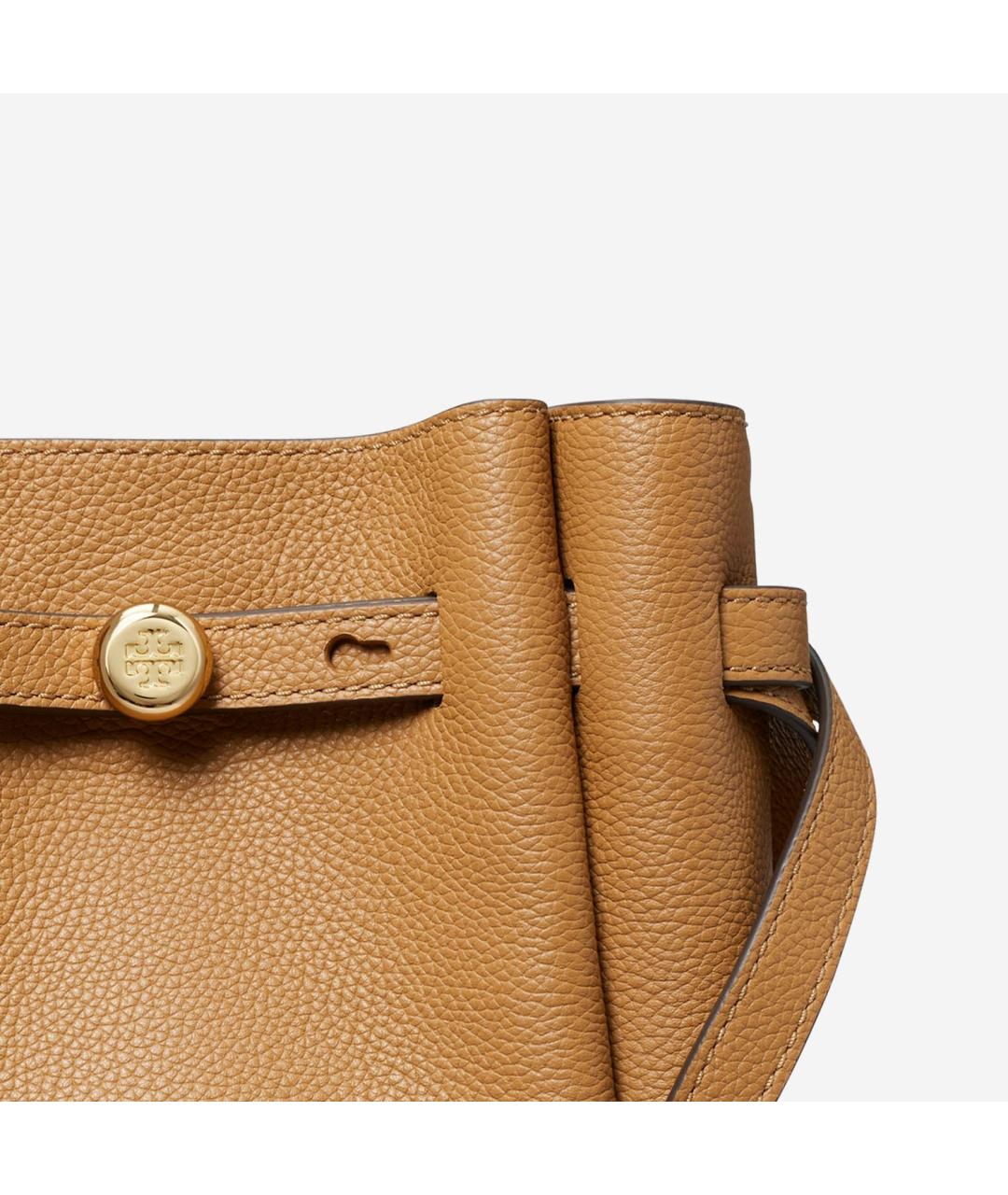 TORY BURCH Бежевая кожаная сумка через плечо, фото 4