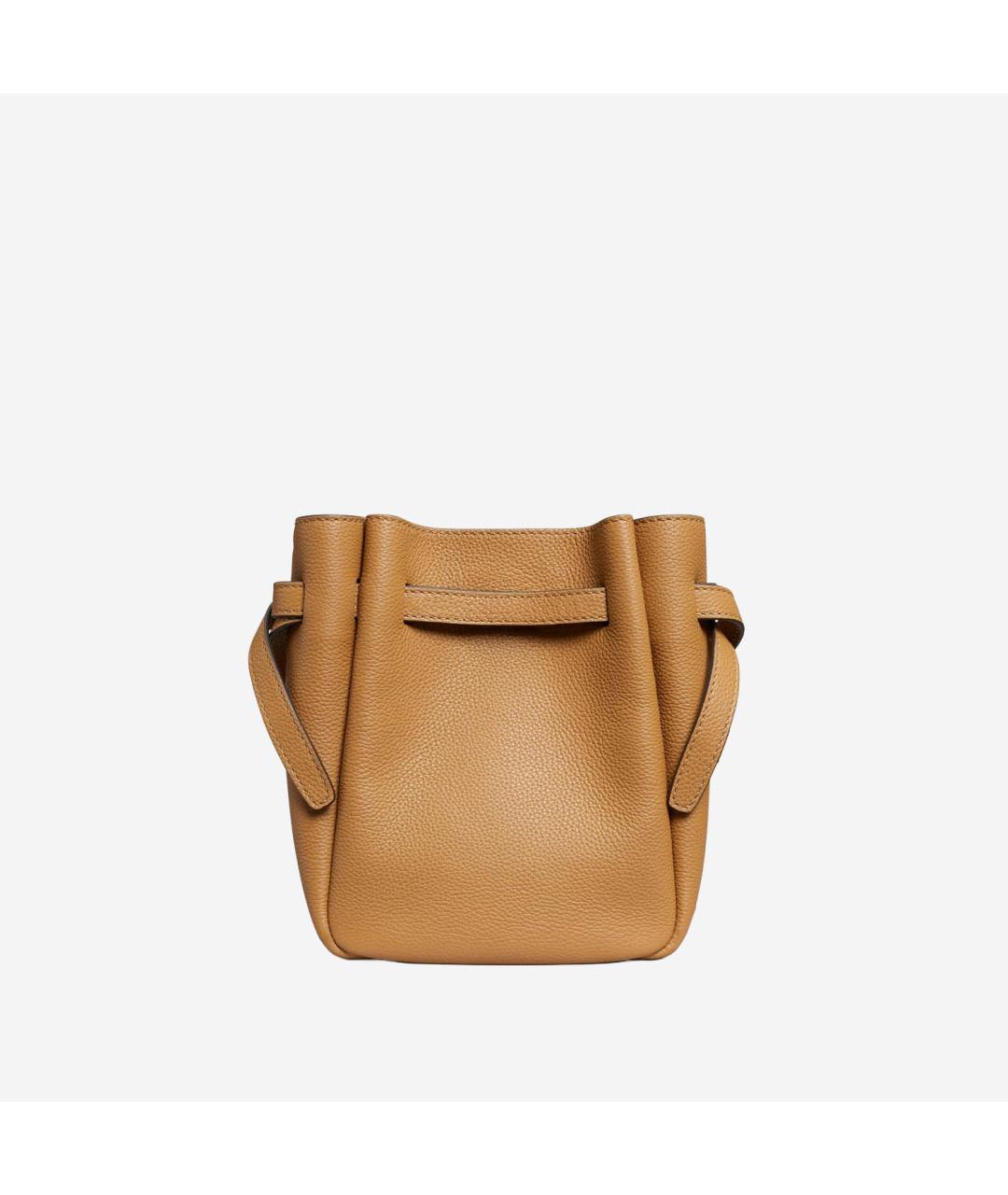 TORY BURCH Бежевая кожаная сумка через плечо, фото 3