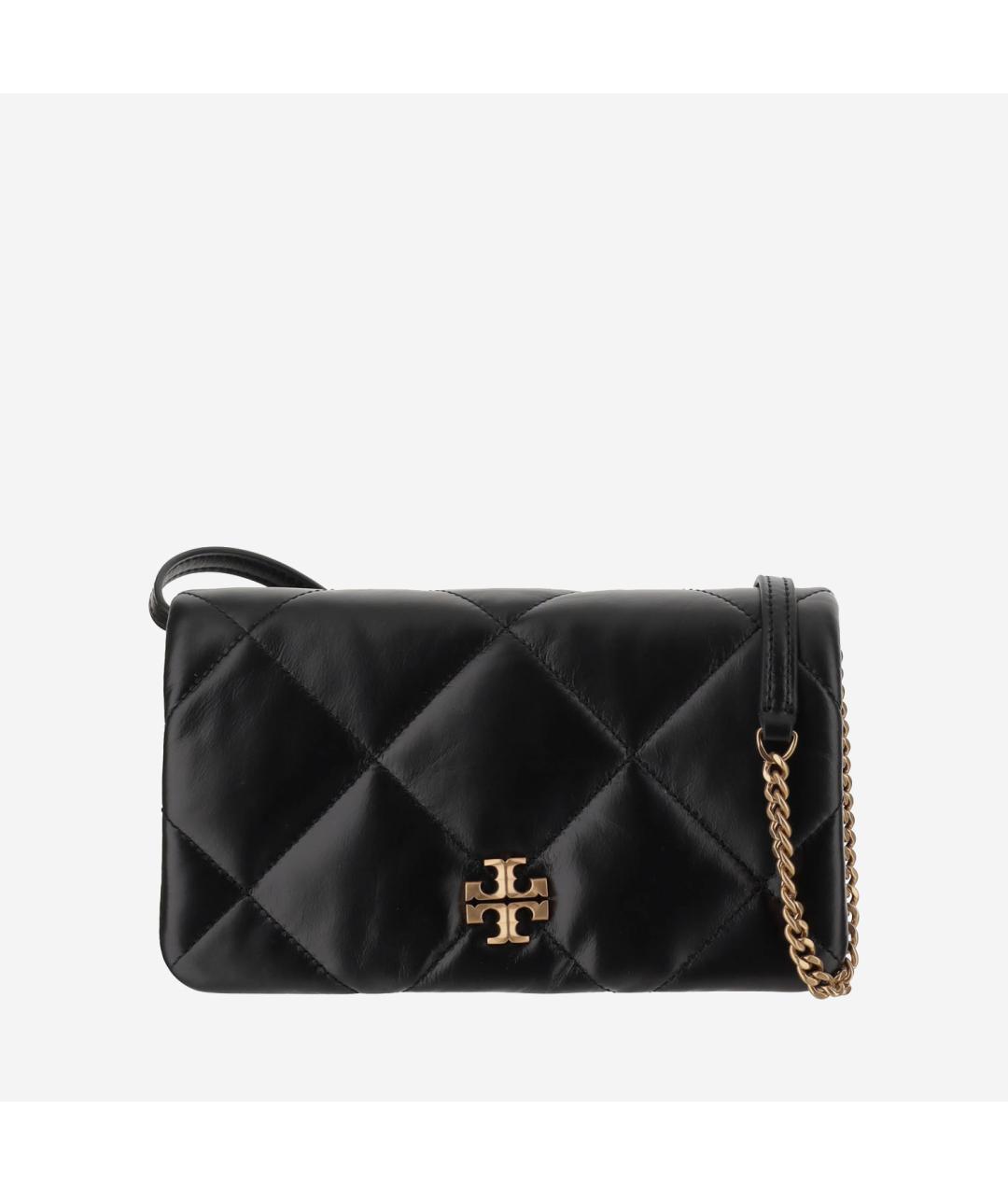 TORY BURCH Черный кожаный кошелек, фото 1