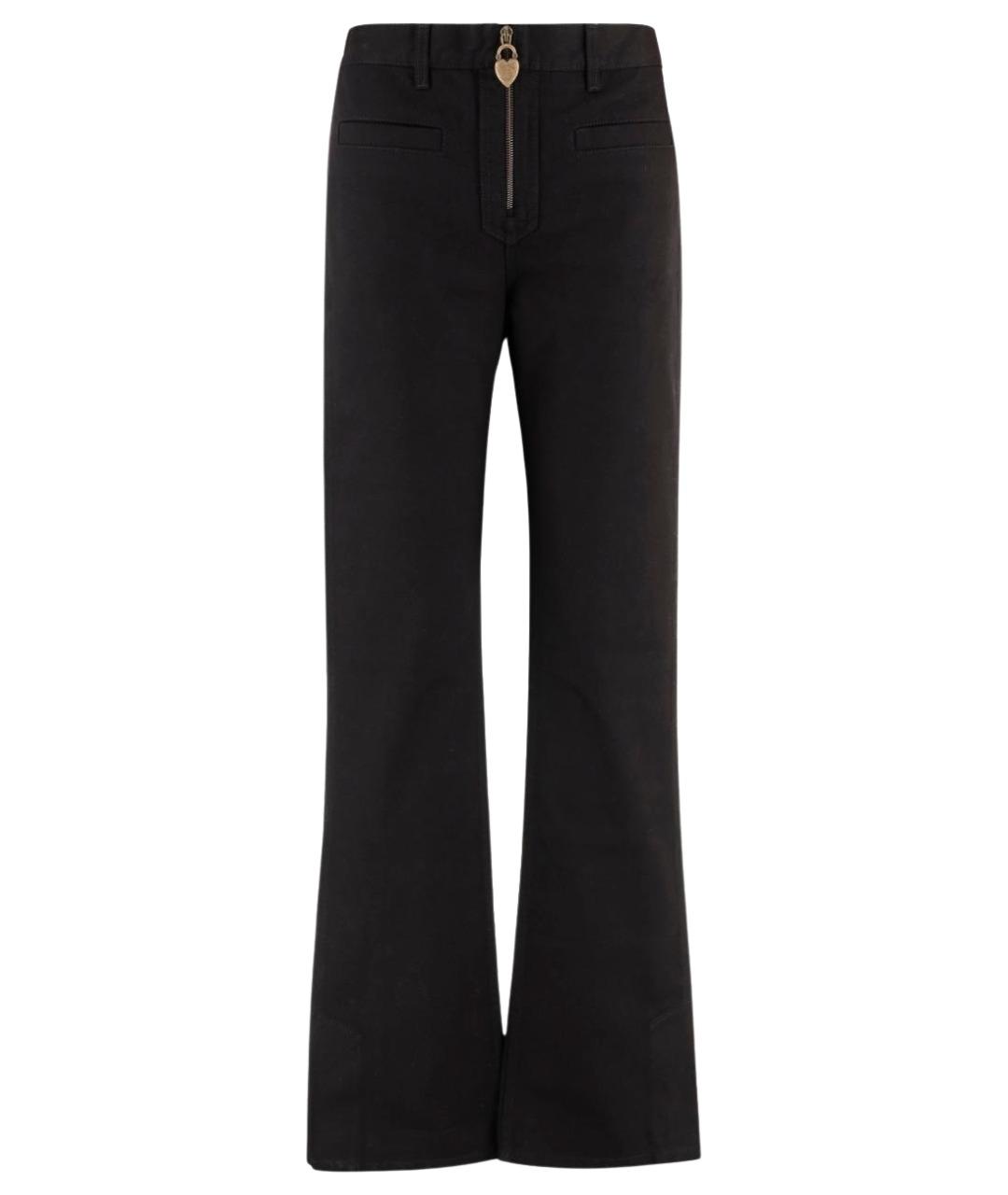 CHLOE Черные хлопковые джинсы клеш, фото 1