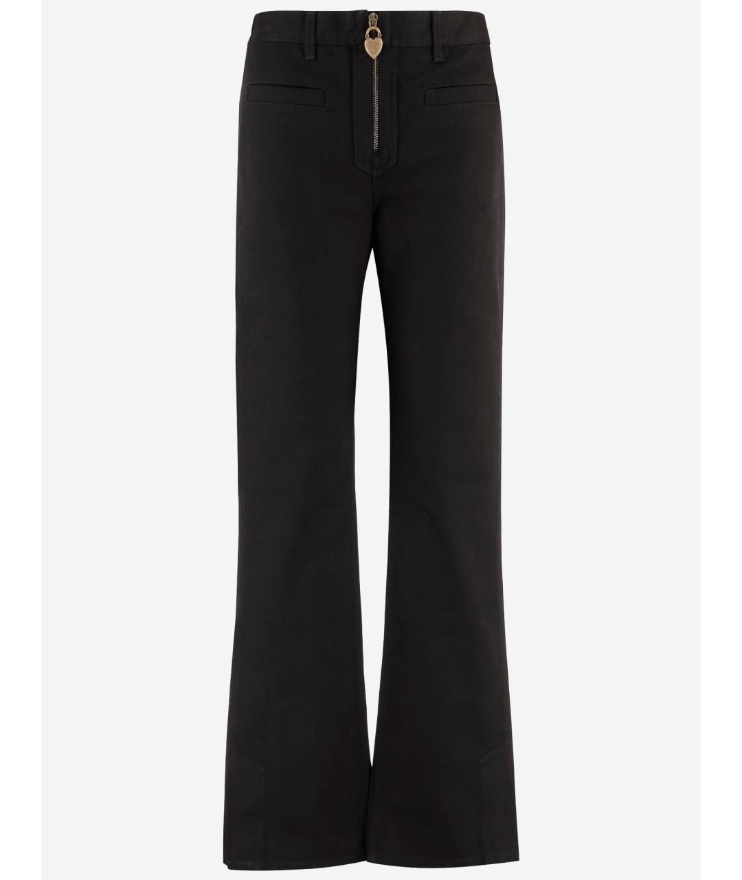 CHLOE Черные хлопковые джинсы клеш, фото 4