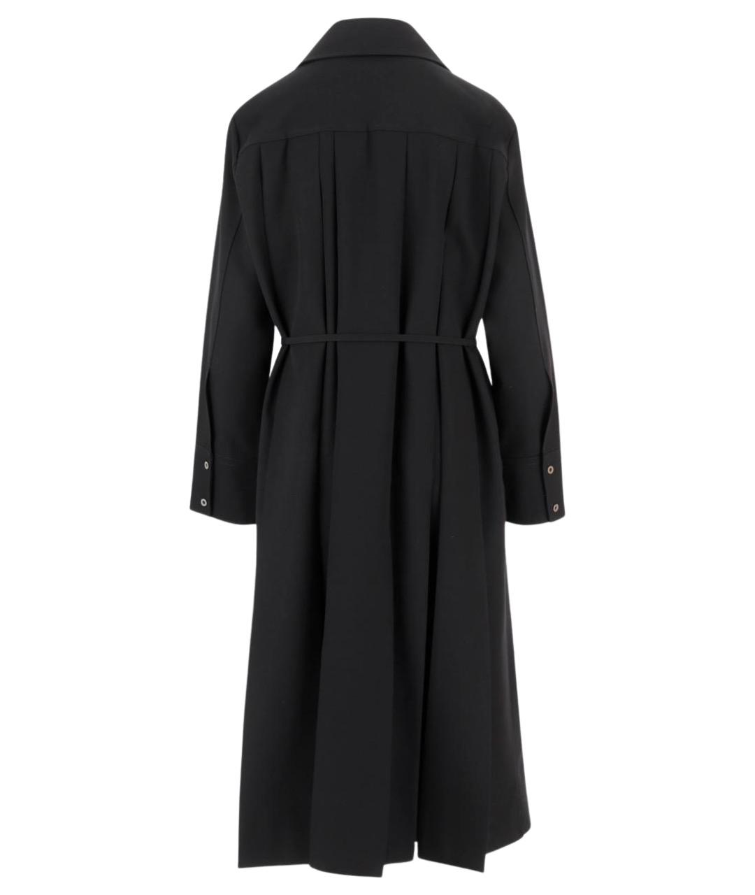 JIL SANDER Черное шерстяное повседневное платье, фото 2