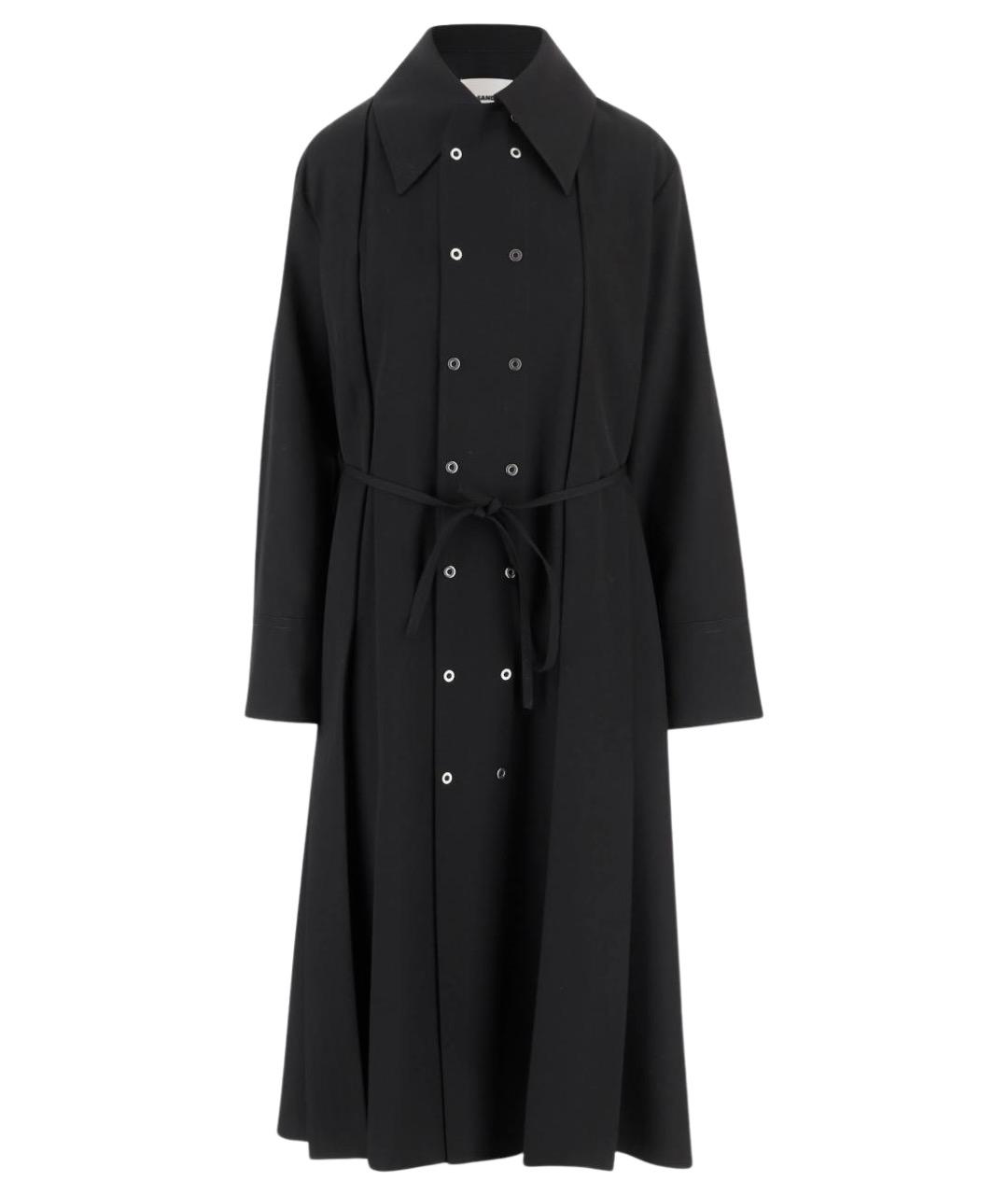 JIL SANDER Черное шерстяное повседневное платье, фото 1