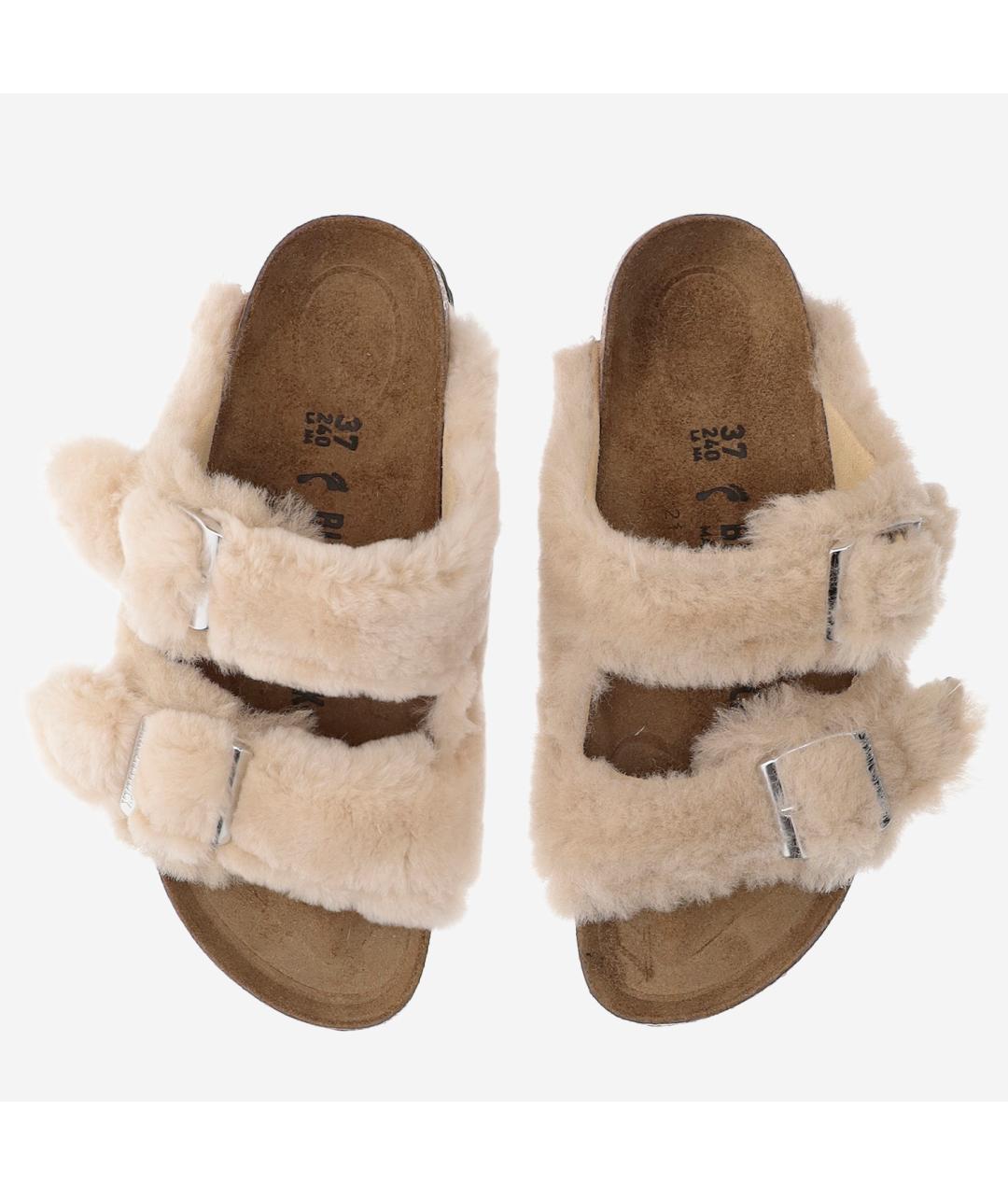 BIRKENSTOCK Бежевые кожаные сандалии, фото 2