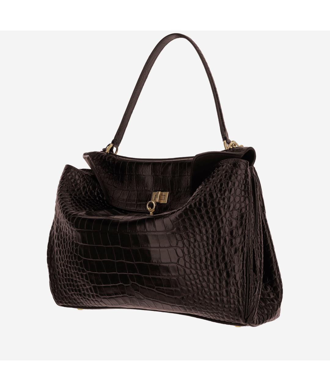 BALENCIAGA Коричневая кожаная сумка тоут, фото 2