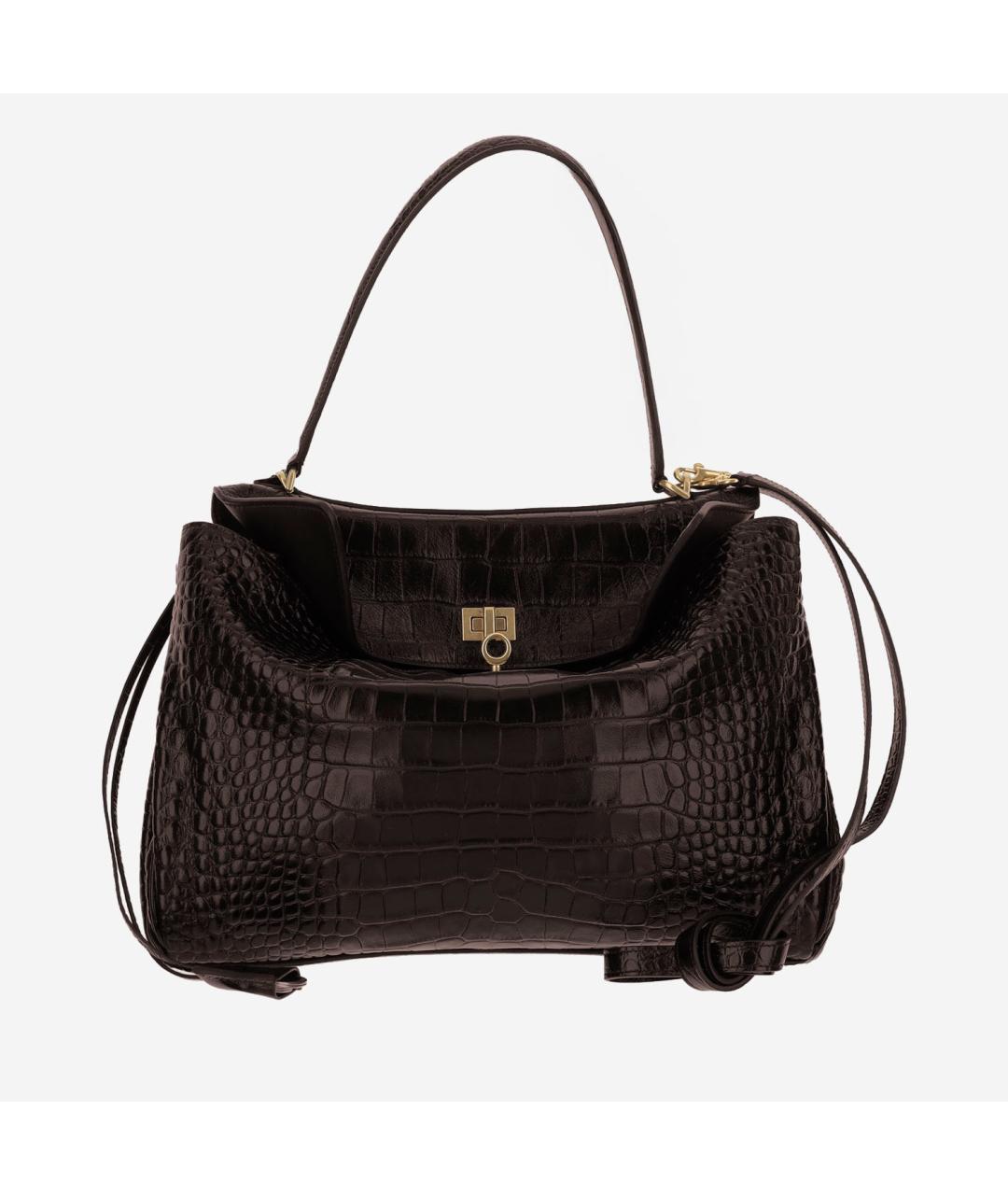 BALENCIAGA Коричневая кожаная сумка тоут, фото 4