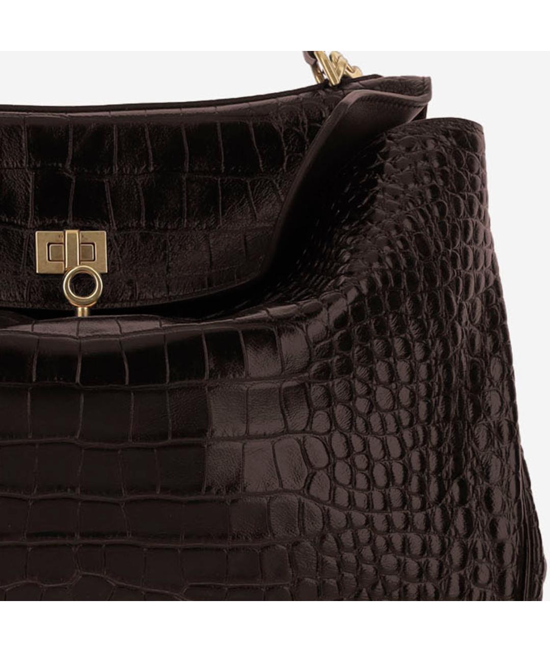 BALENCIAGA Коричневая кожаная сумка тоут, фото 5