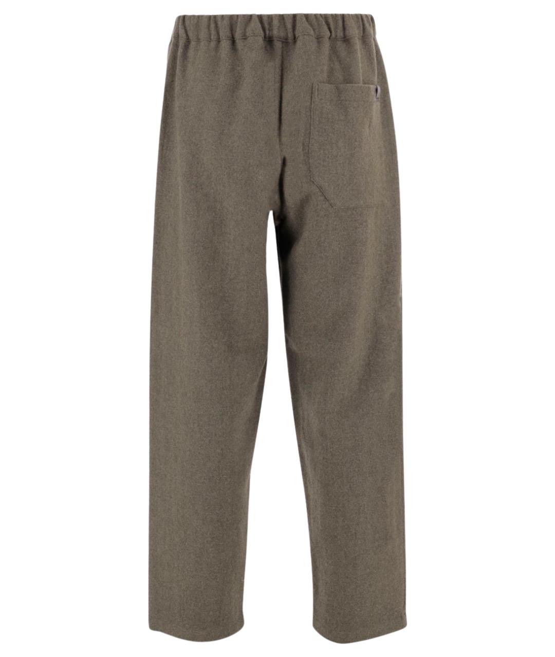 DARKPARK Зеленые шерстяные повседневные брюки, фото 2