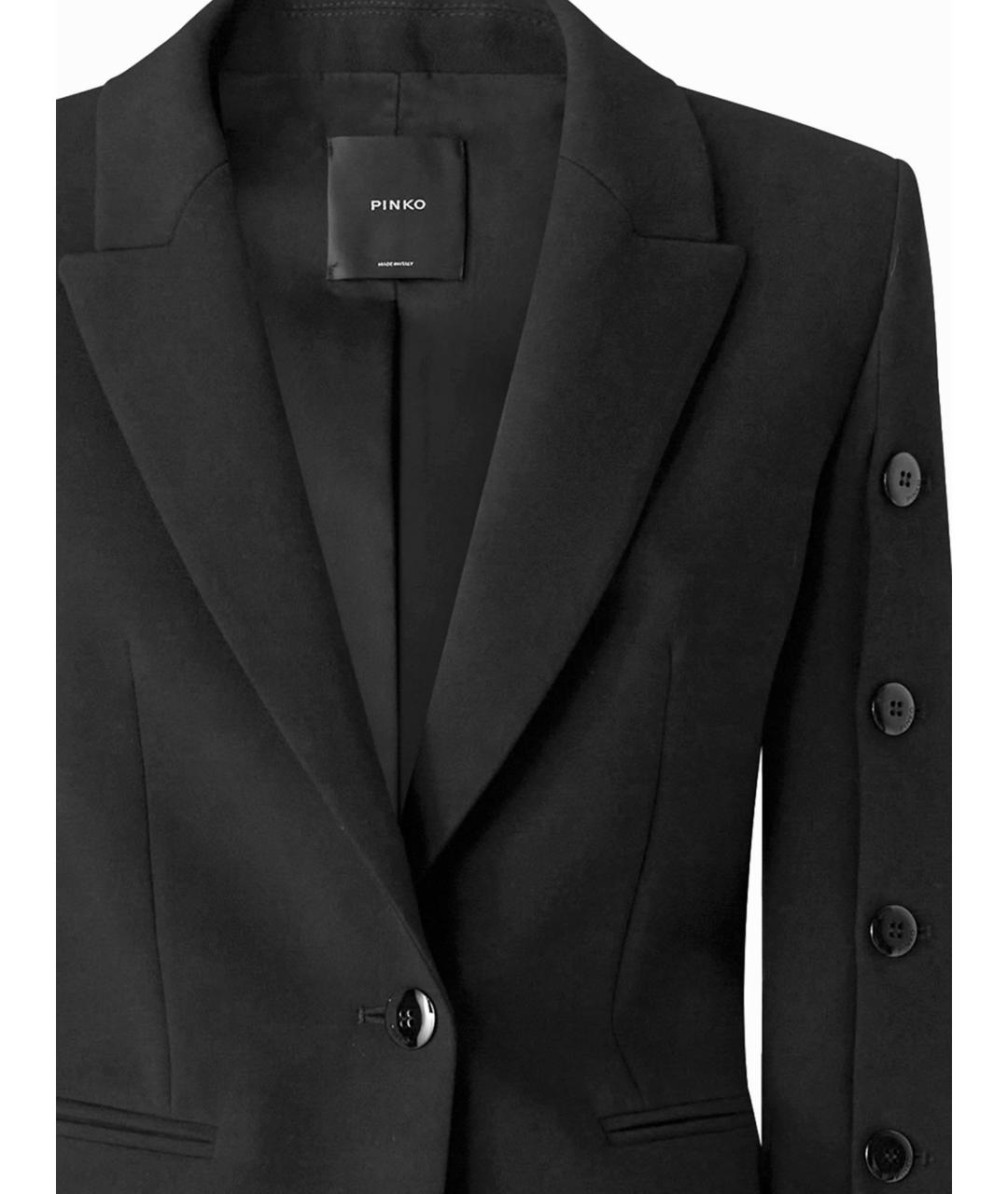 PINKO Черный полиэстеровый жакет/пиджак, фото 3