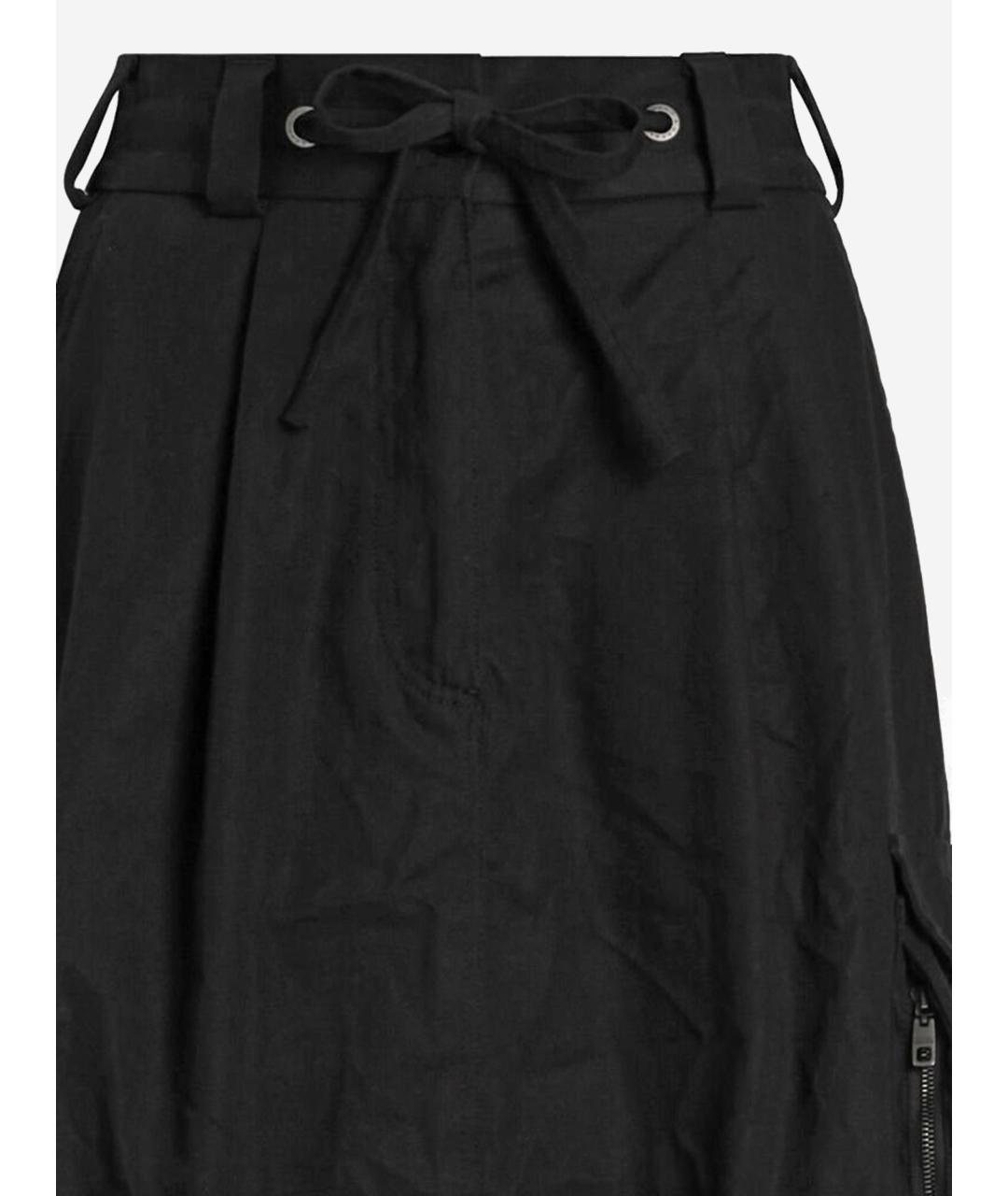 DOLCE&GABBANA Черная хлопковая юбка миди, фото 3