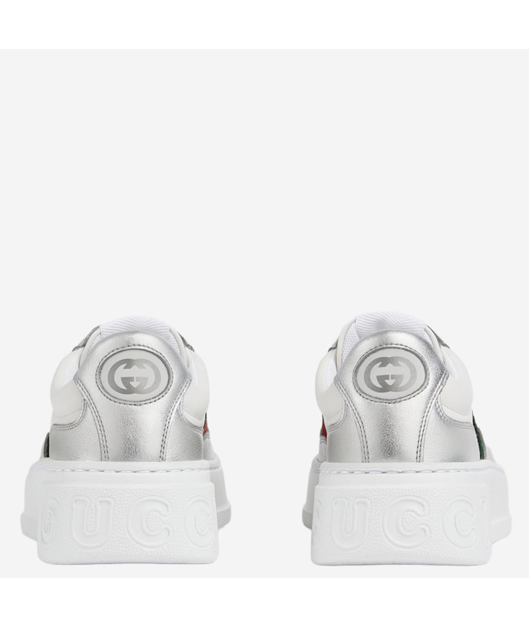 GUCCI Белые кожаные кеды, фото 3