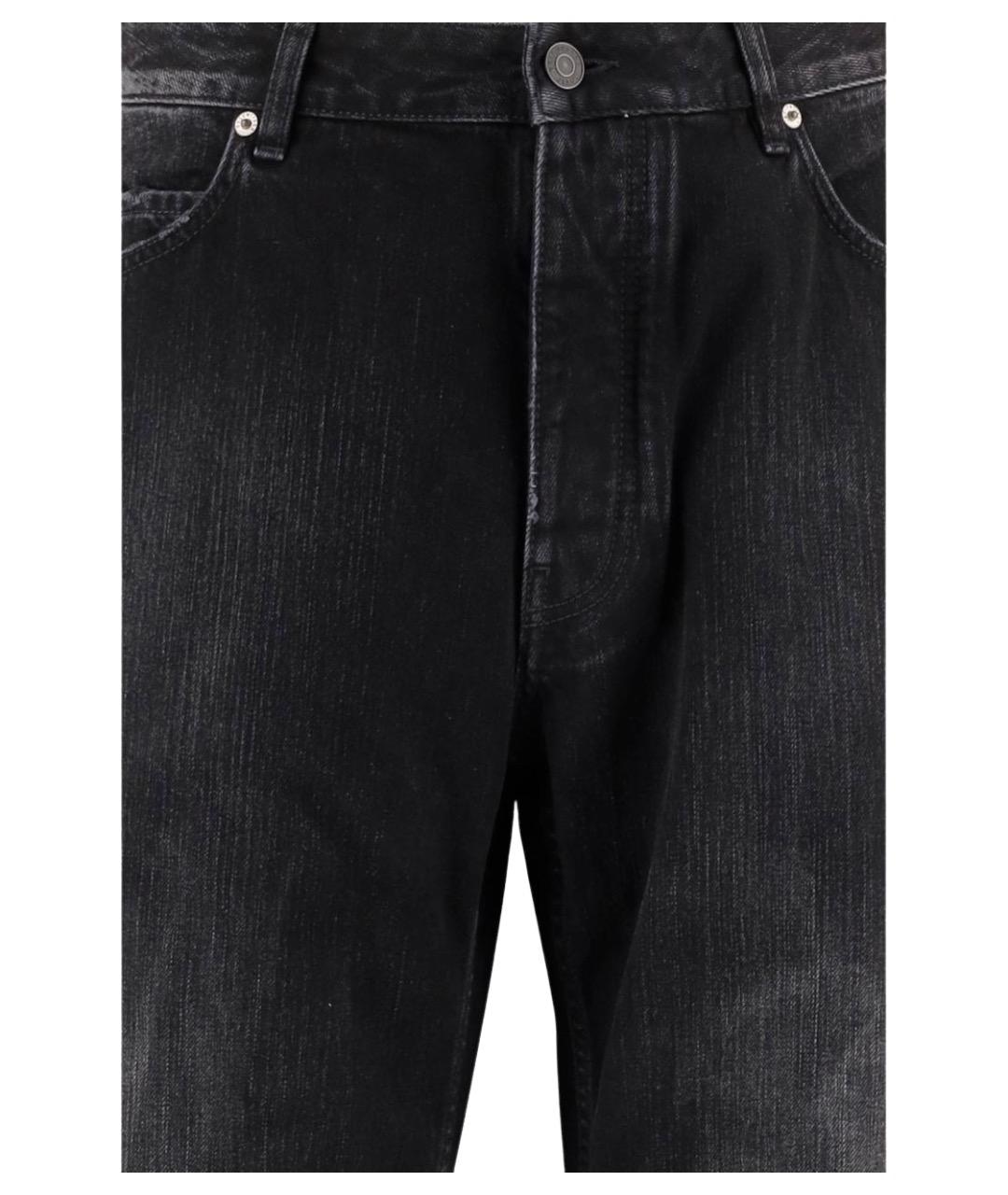 BALENCIAGA Черные хлопковые прямые джинсы, фото 3