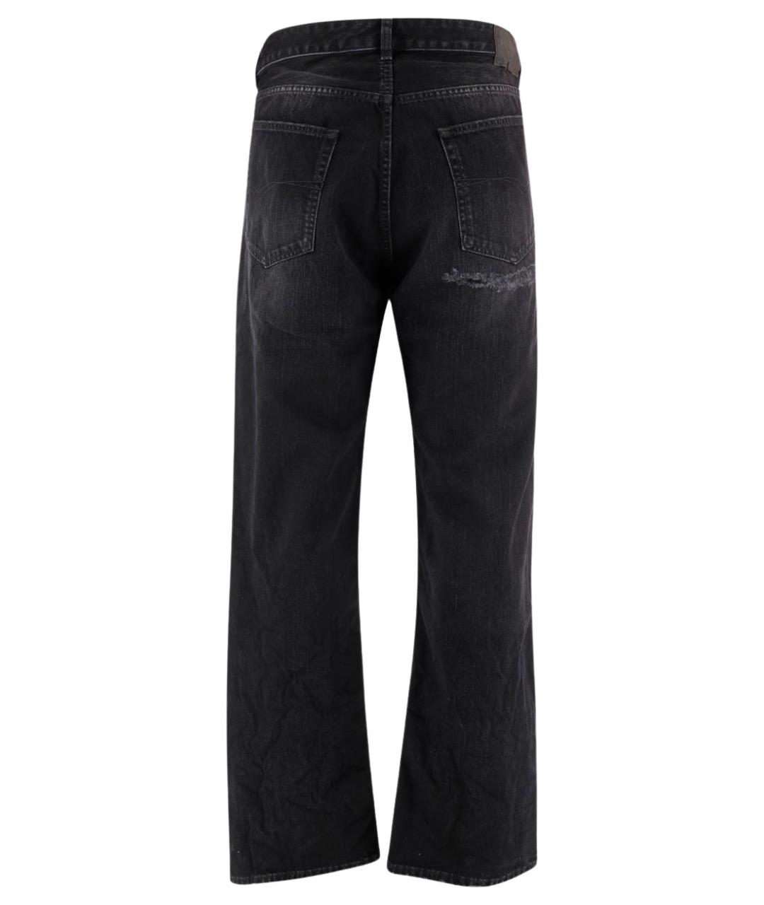 BALENCIAGA Черные хлопковые прямые джинсы, фото 2