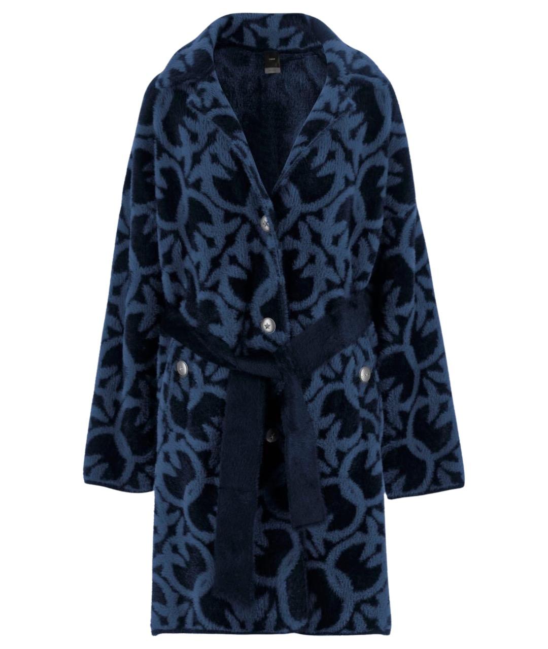 PINKO Синее полиамидовое пальто, фото 1