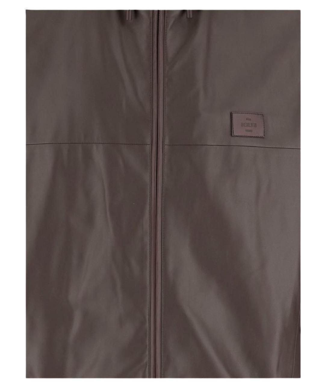 BERLUTI Коричневая кожаная куртка, фото 3