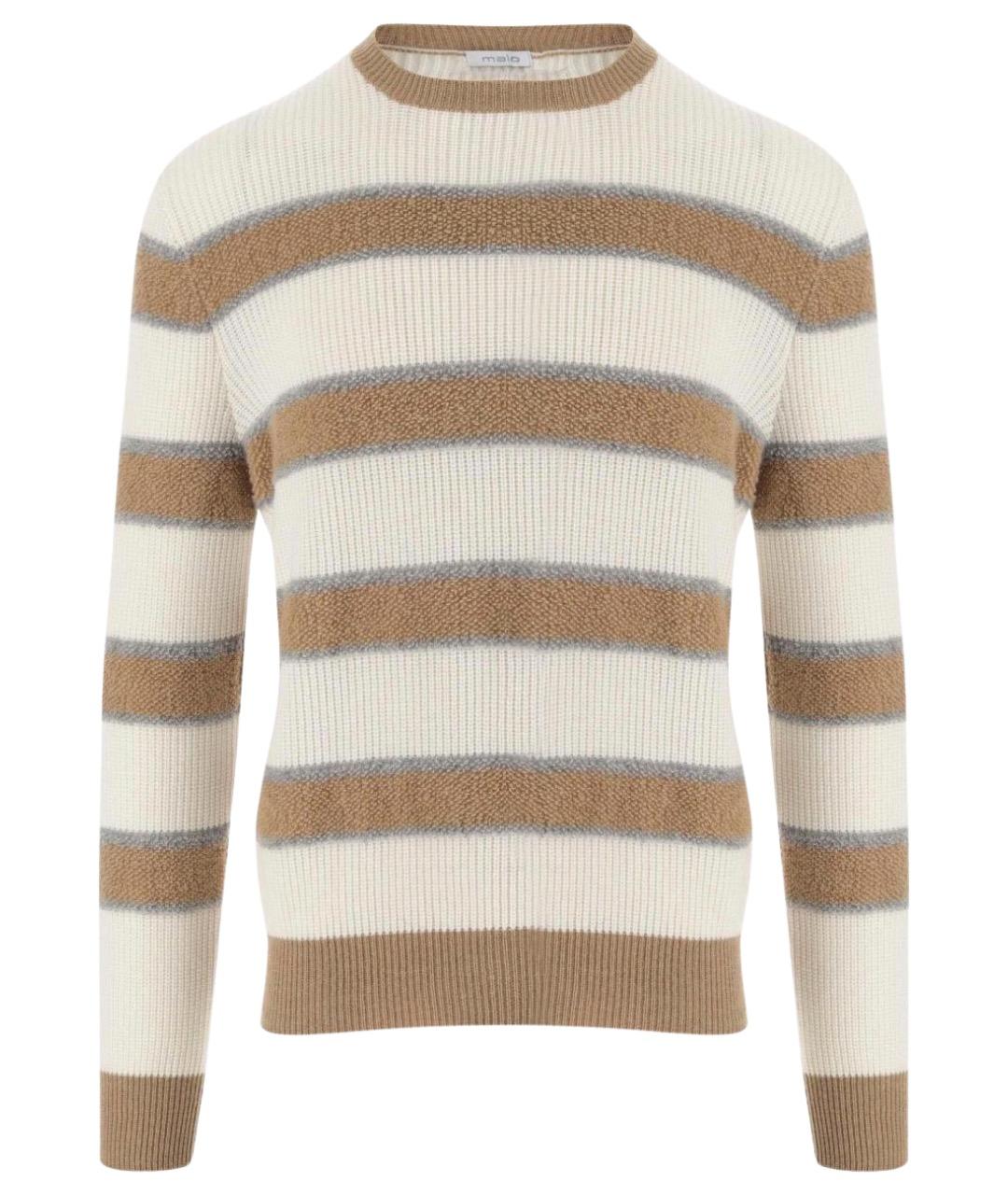 MALO Бежевый кашемировый джемпер / свитер, фото 1