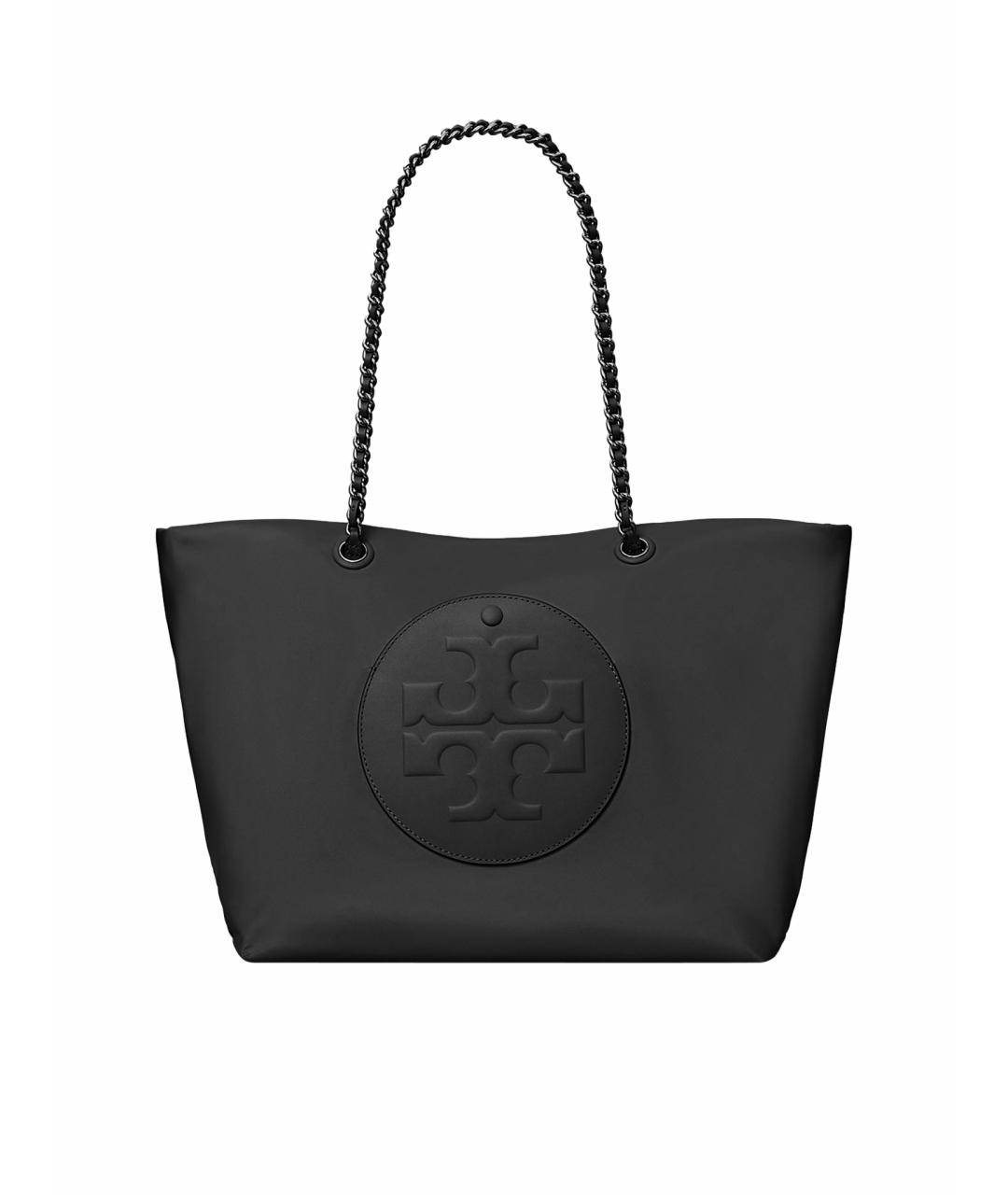 TORY BURCH Черная тканевая сумка тоут, фото 1