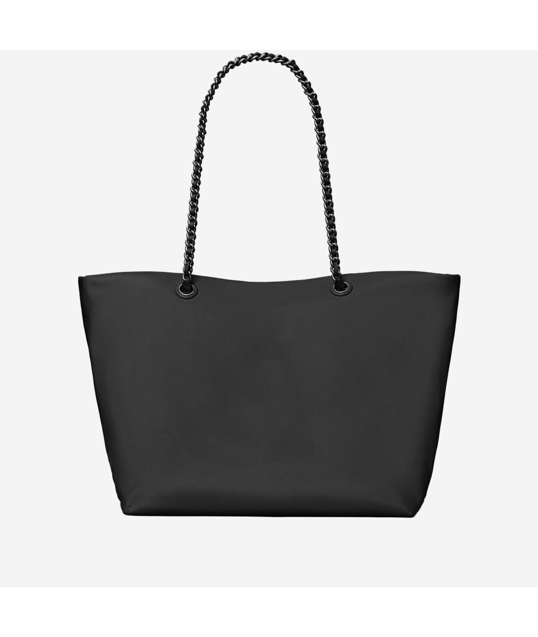 TORY BURCH Черная тканевая сумка тоут, фото 3