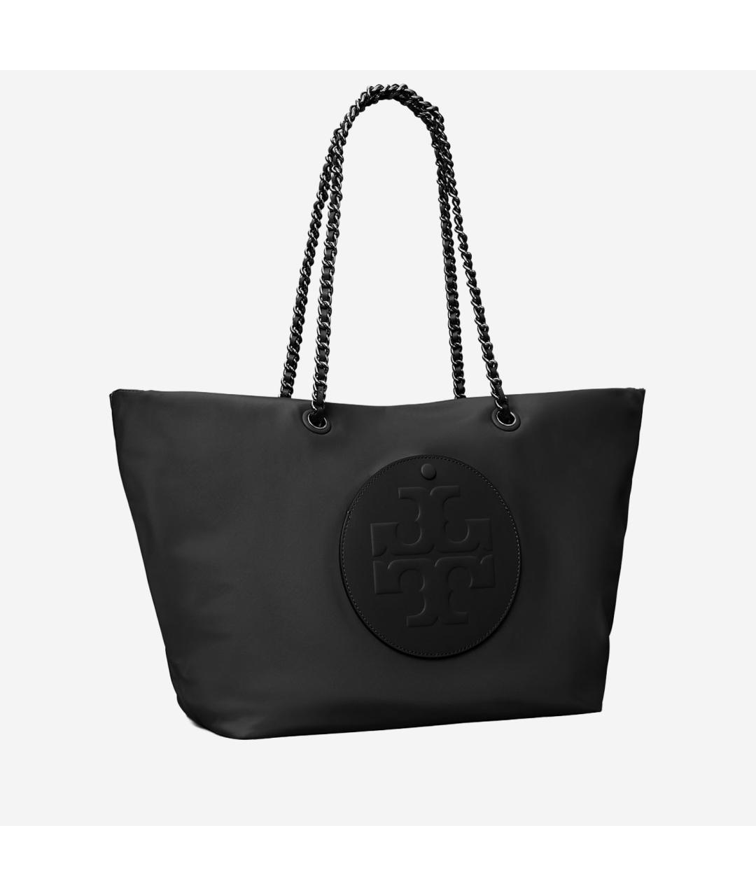 TORY BURCH Черная тканевая сумка тоут, фото 2