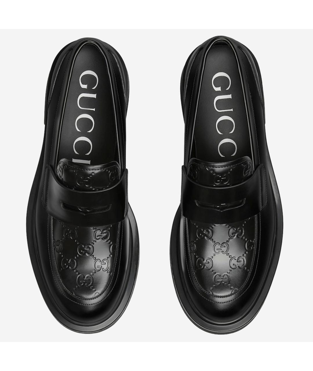 GUCCI Черные кожаные лоферы, фото 2
