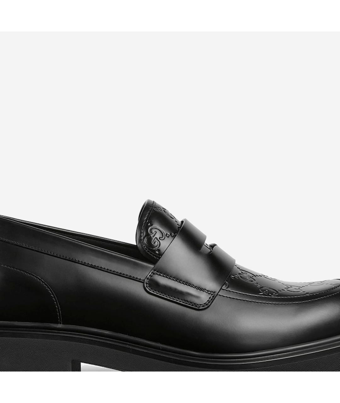 GUCCI Черные кожаные лоферы, фото 5