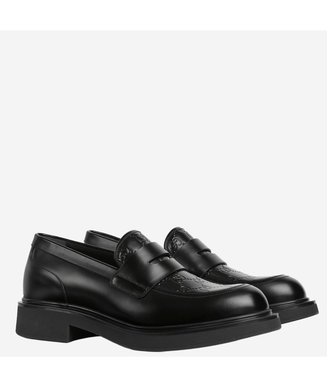 GUCCI Черные кожаные лоферы, фото 3