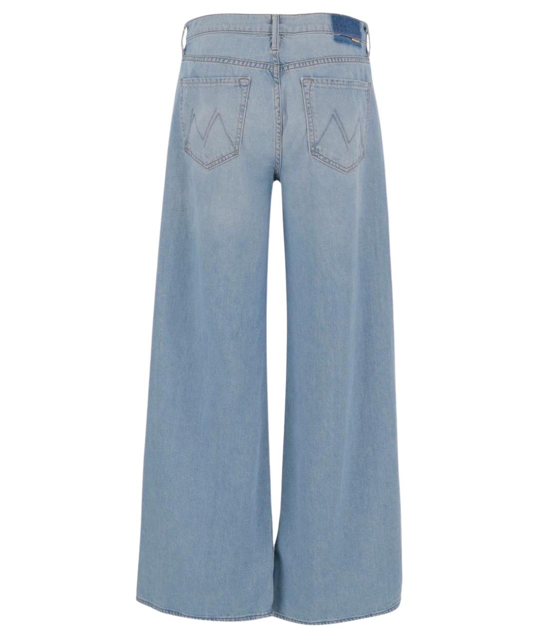 MOTHER Синие хлопковые прямые джинсы, фото 2