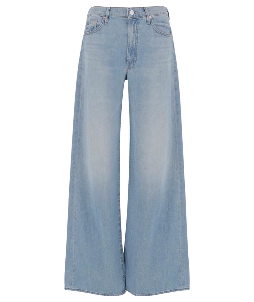 MOTHER Синие хлопковые прямые джинсы, фото 1