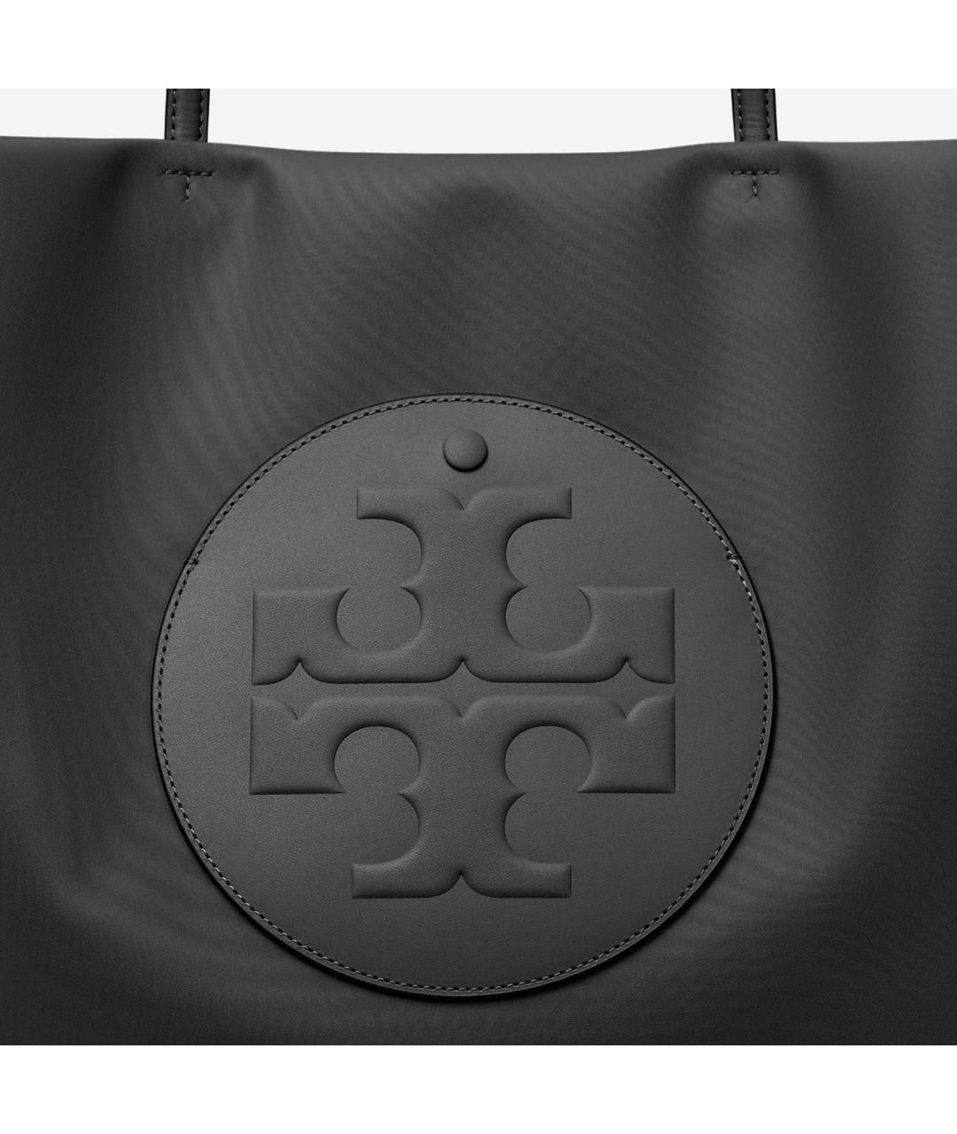 TORY BURCH Черная тканевая сумка тоут, фото 4