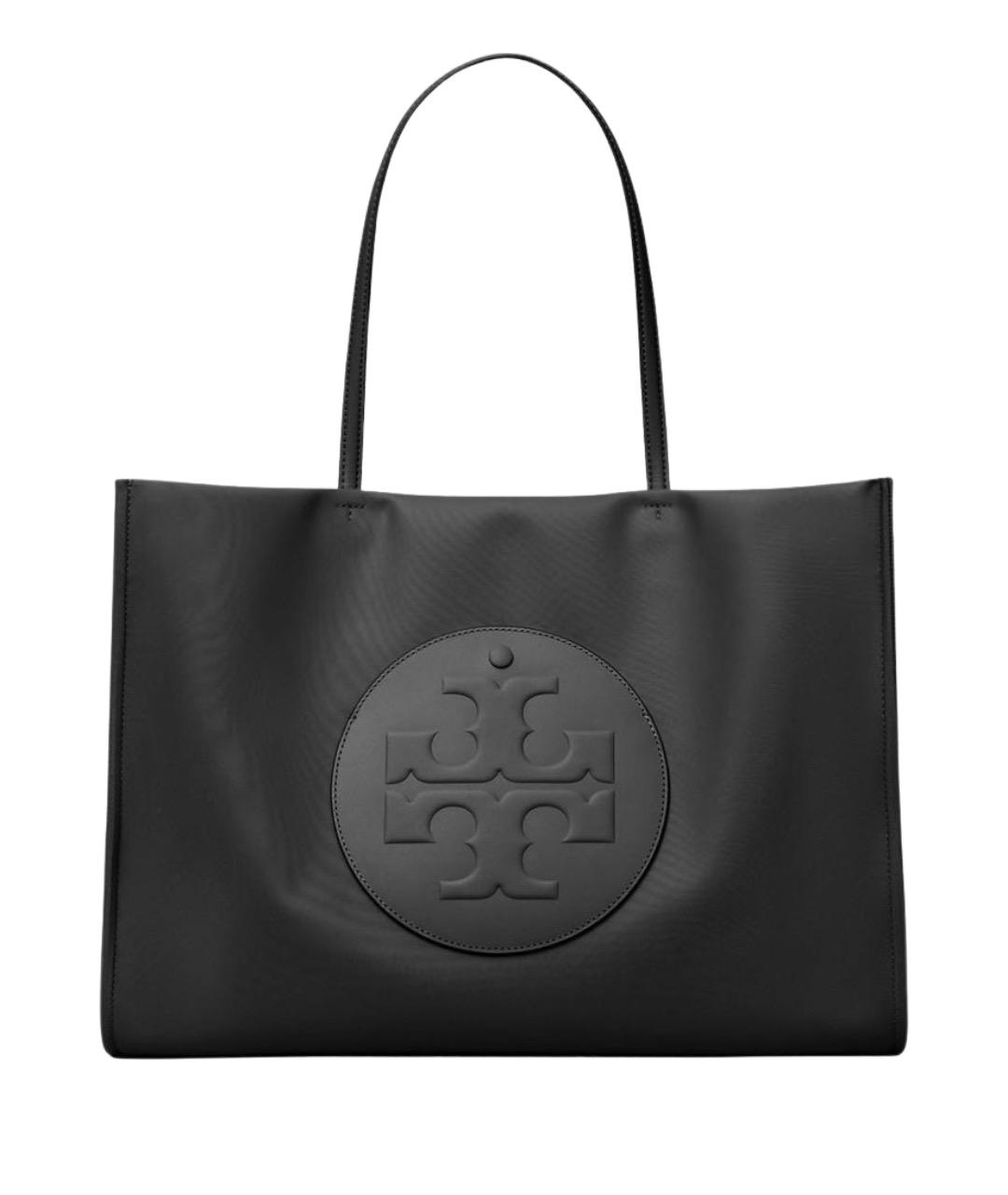 TORY BURCH Черная тканевая сумка тоут, фото 1