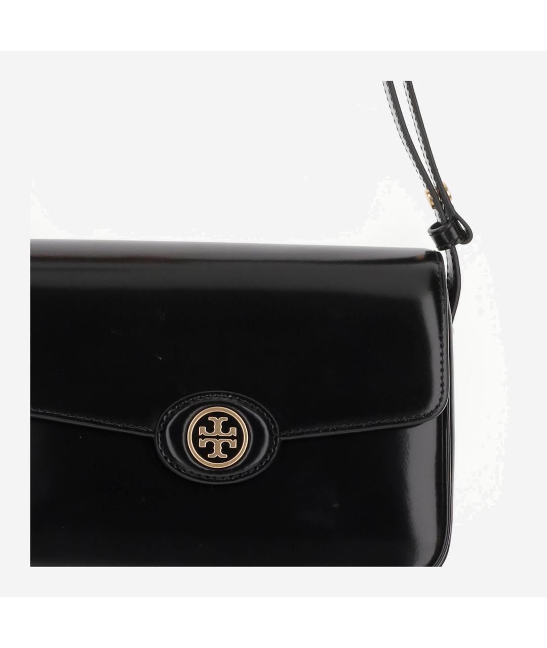 TORY BURCH Черная кожаная сумка через плечо, фото 4