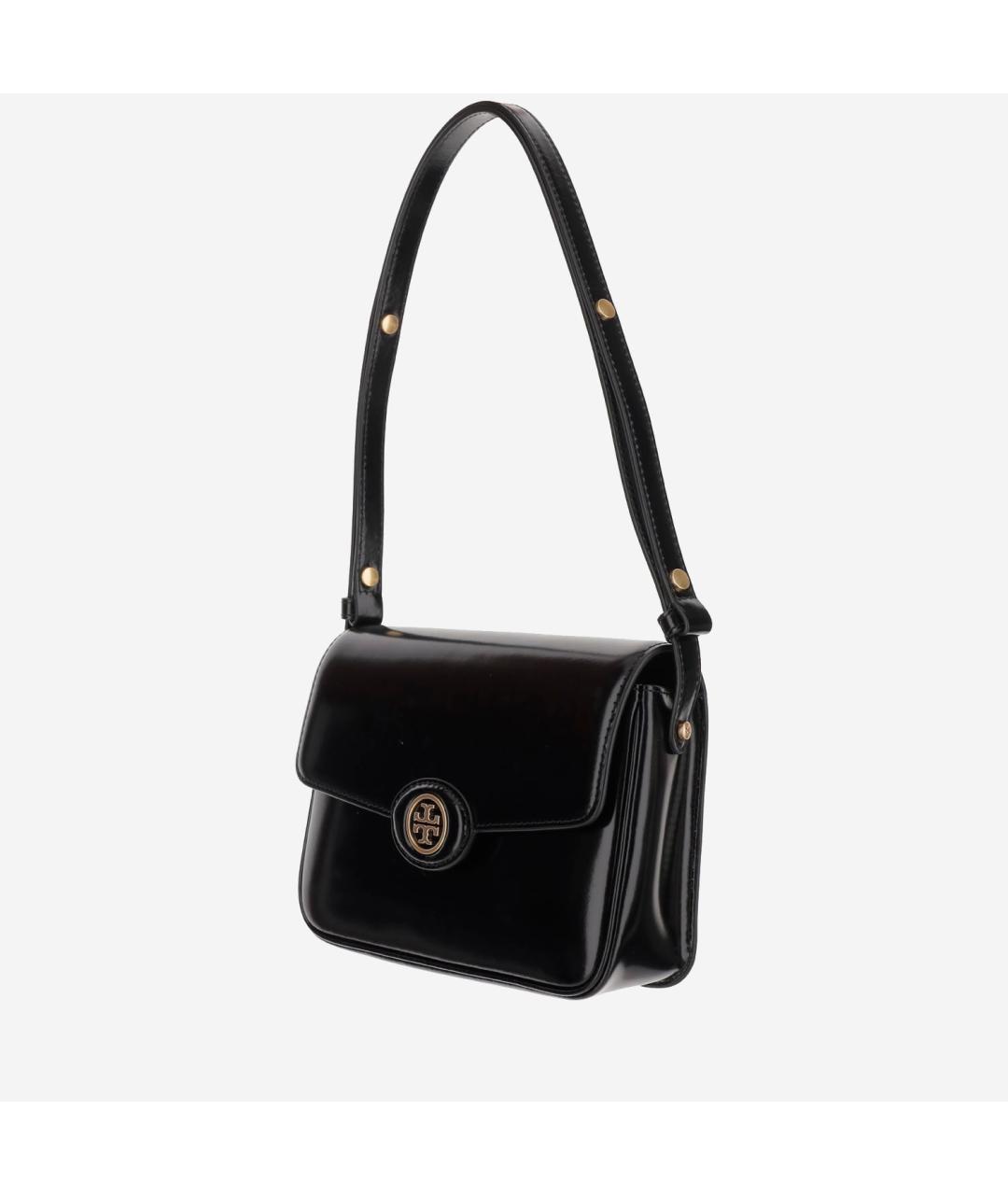 TORY BURCH Черная кожаная сумка через плечо, фото 2